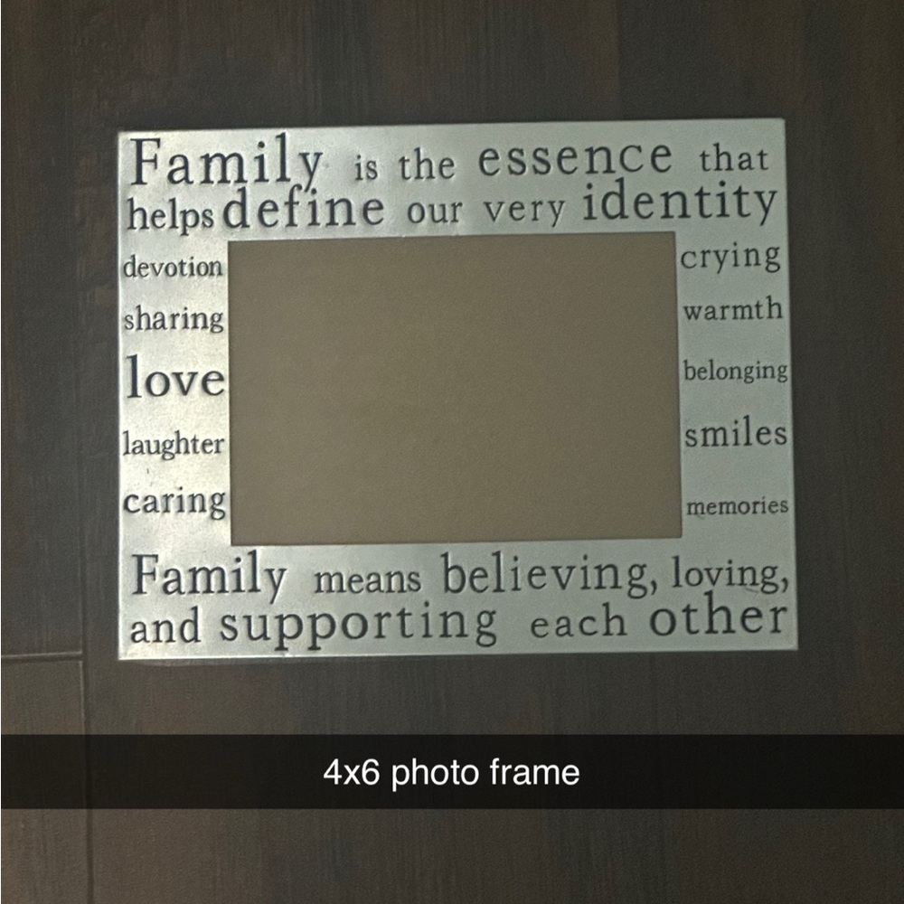 Family Quote Silver Photo Frame